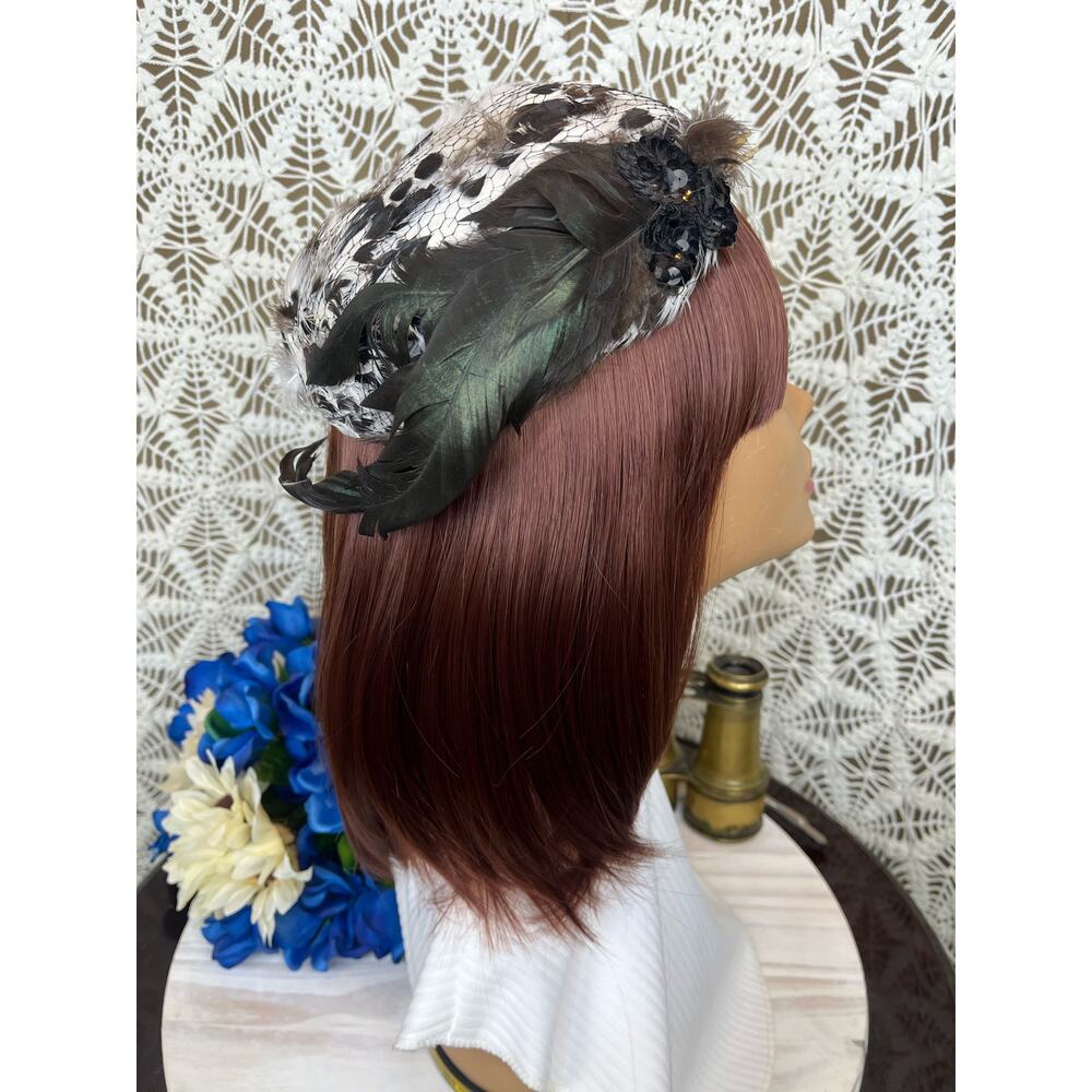 Vintage Quail Feather Calot Hat - Picture 3 of 8